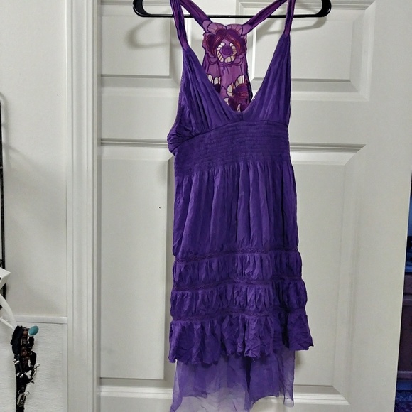 purple hippy dress